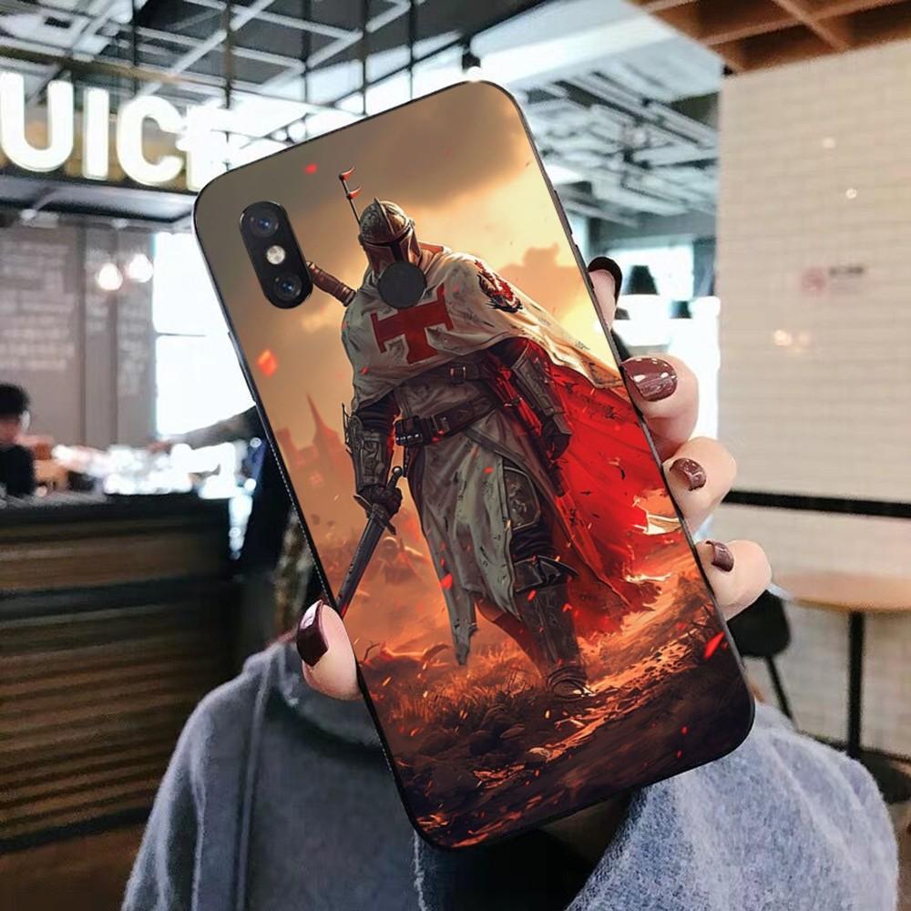 Knights Templar Luxury Phone Case For Xiaomi Mi 5X 8 9 10 11 12 Lite Pro 10T PocoX3pro PocoM3 Note 10 Pro Lite