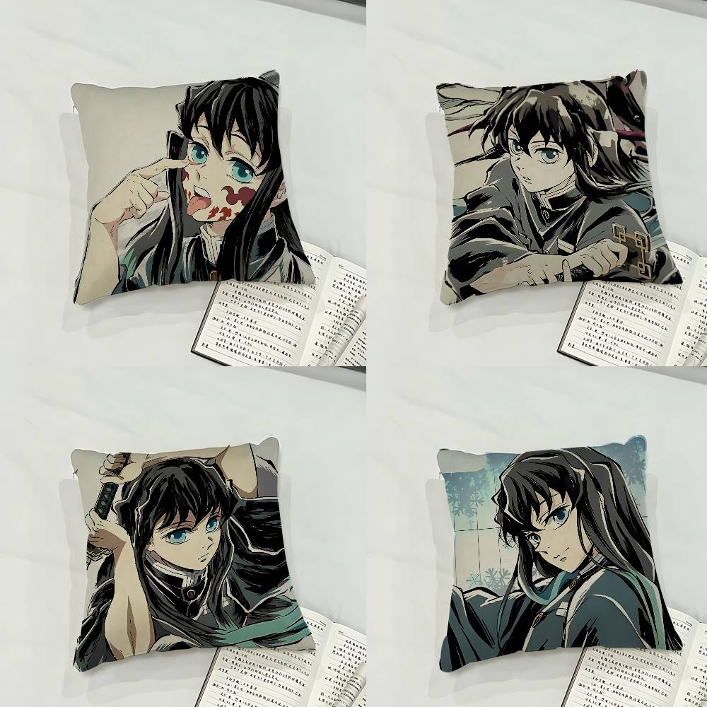 TTokitous MMuichirous Case Plush Fabric Soft Pillowcase Double Sided Print Cushion Cover Household Gifts