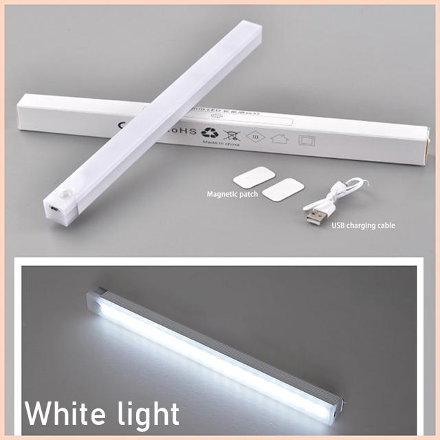 Schrankleuchte USB Wiederaufladbar Bewegungssensor LED Stablicht Induktionsnachtlicht Tragbar für Küche Nachttisch Kleiderschrank Schrank