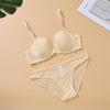 Sexy Half-cup Lace Suit for Small Chest, Non-empty Cup Underwear for Women, Gathered Anti-sagging Bra