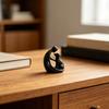 Hund und Besitzer Statue Ornament, Kompakte 3D-gedruckte Skulptur, Nordische minimalistische Schreibtischdekoration für Tierliebhaber Heimhandwerk