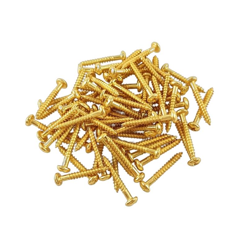 100Pcs Metal Pickup Frame Fixing Screw Guitar Humbucker Pickup Rings Mounting Screws for Electric Guitar Enduring