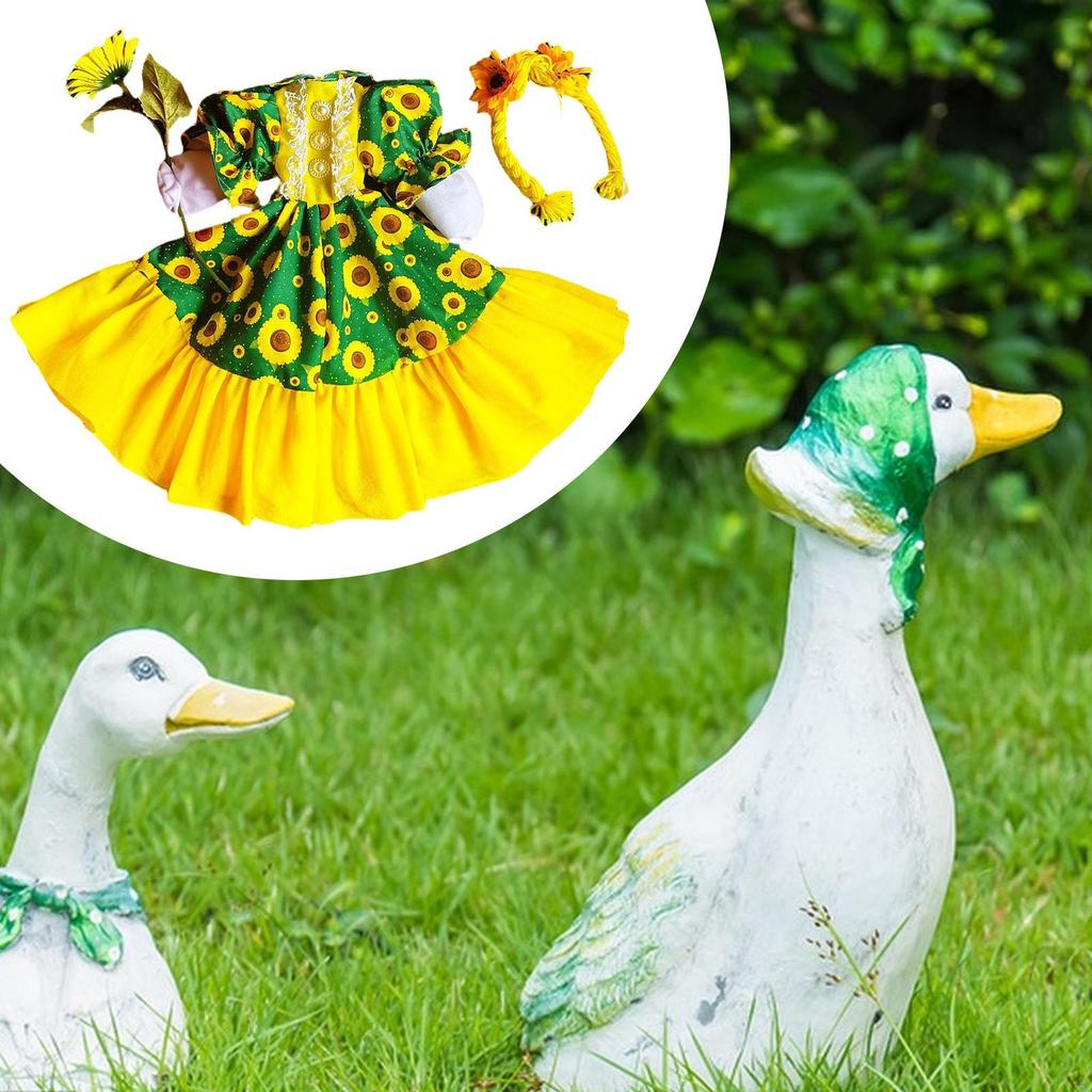 Goose Outfit Statue Clothes Fits 23" Tall Figurine Creative Cute Versatile Outdoor Decoration