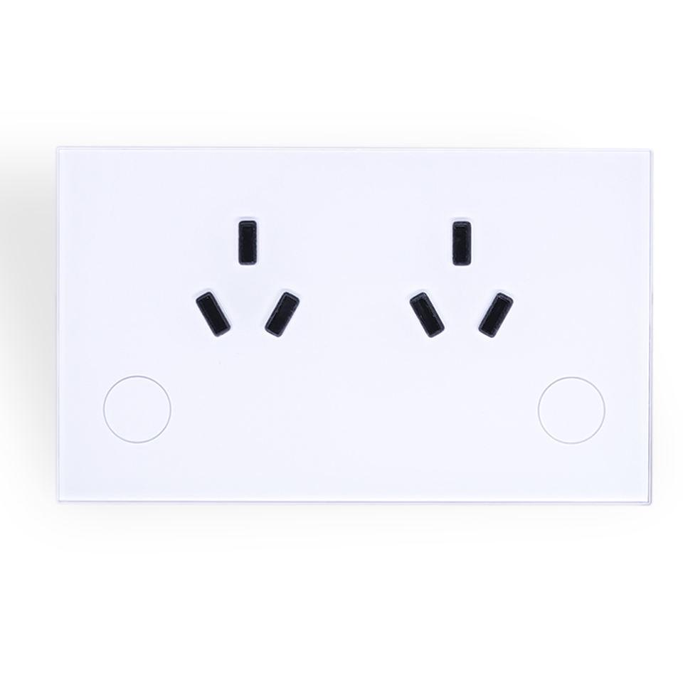 Graffiti Zigbee Smart Socket with Electricity Meter, Tempered Glass, Alexa Voice Control, Australian Standard