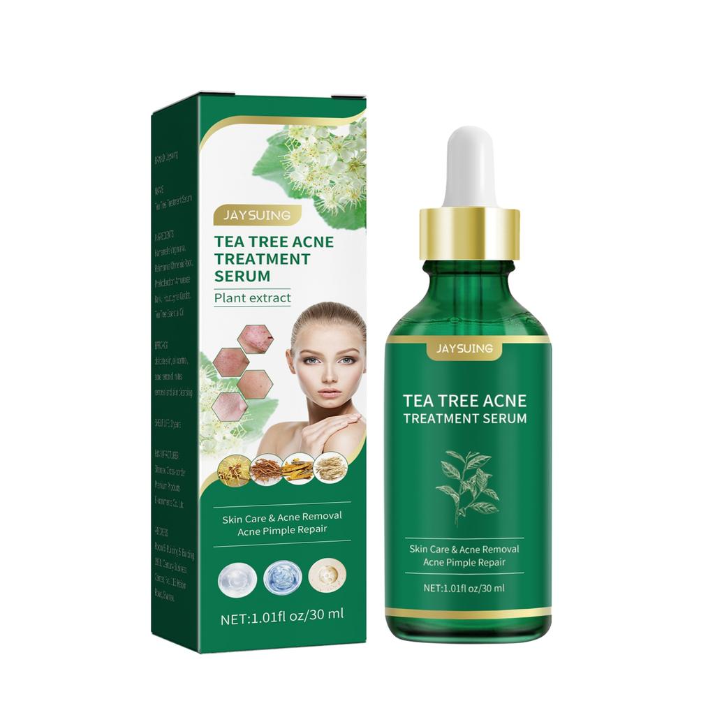 Tea Tree Oil Acne Serum 30ml Moisturizing for All Skin Types Gentle Repair Oil Control Balancing Essence Cream