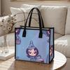Cute Witch Pattern Tote Bag Casual Large Capacity Portable Shopping Handbag for Daily Use