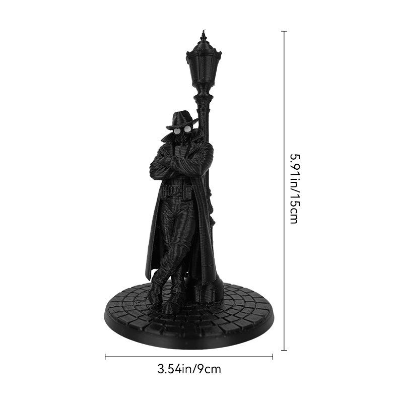

3D Printed Sci Fi Agent Figure Creativity Desktop Decor Plastic Craft Model for Home Office Desktop Ornament Holiday Party Gift