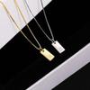 Banyan Tree Sterling Silver Square Letter Pendant Necklace
