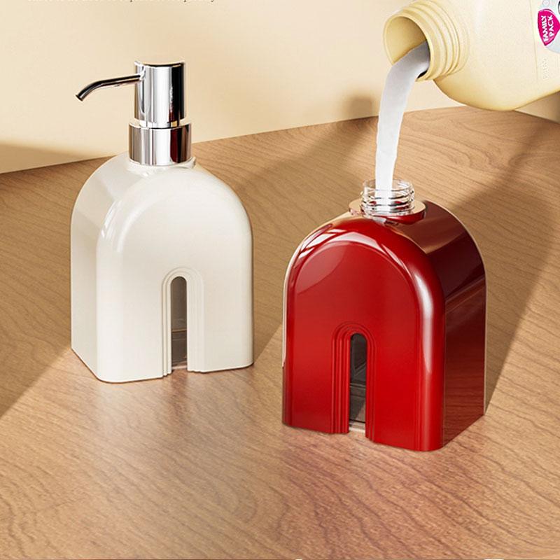 400ml Cave Stone Shower Gel Shampoo Bubbler Retro Style Hand Wash Bubbler Bottle Dish Detergent Dispenser Bottle soap dispenser