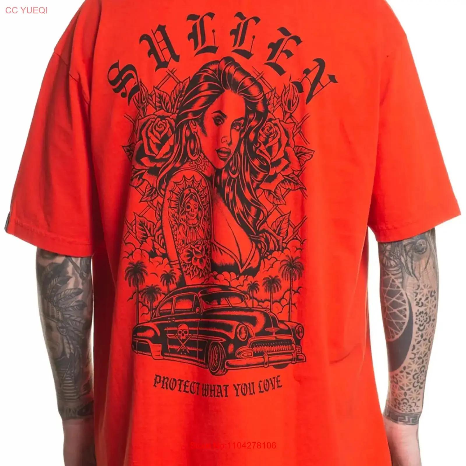 

Sullen Men s Old School One Ton Relaxed Fit T shirt Tattoo Art vintage Washed Breathable homme Soft Stylish Slightly graphic 5XL різнокольоровий