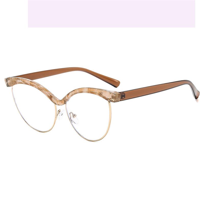 Design Cat-Eye Eyebrow Frame Hyperopia Eye Wear Color Shift Anti Blue Ray Digital Device Women Reading Glasses Custom 0 to +600 0