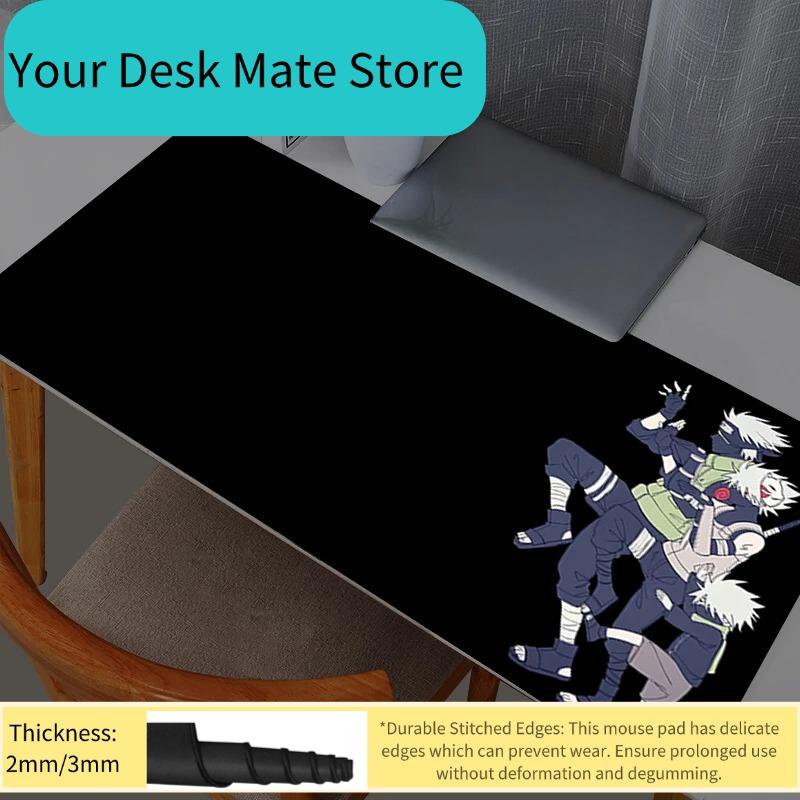 Mouse Pads Naruto Kakashi Hatake Mouse Pad Gamer Large Computer Notebook Pc Mousepad Carpet Gaming Accessories Keyboard Desk Mat