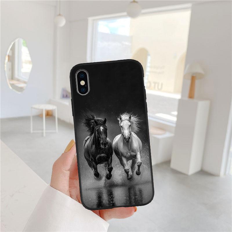 BF56 Fint Häst Mjukt Skal Telefonfodral för Redmi Note 8 9 Pro Max 9S 9T 9C NFC 8T 8A 10A A4