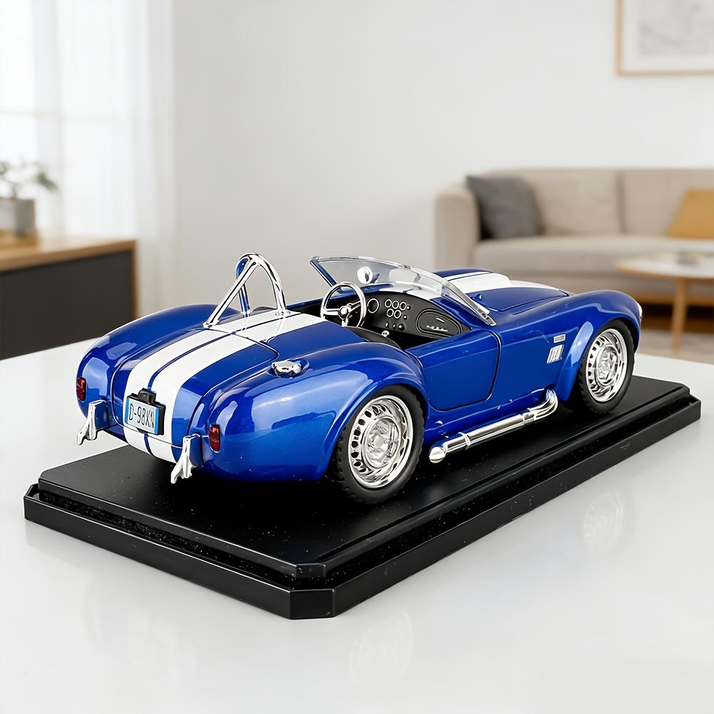 1:24 1965 Shelby Cobra Convertibile Roadster Modello Simulazione Suono Luce Gomma da Tirare Assorbimento degli Urti Regalo di Compleanno per Ragazzi