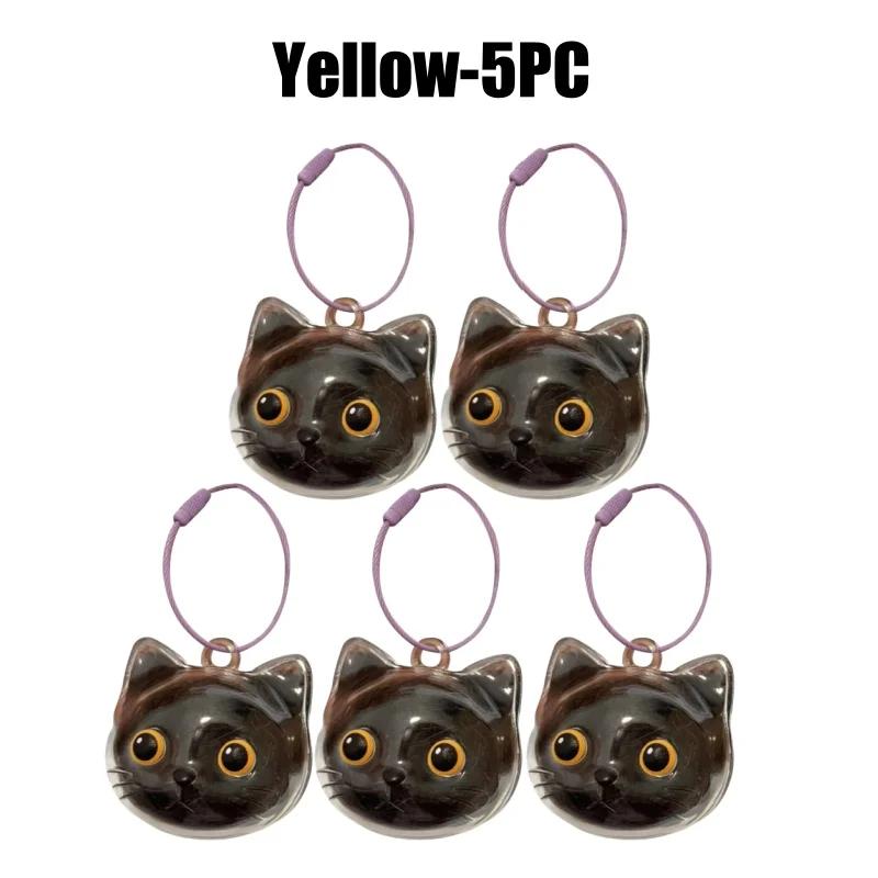 Transparent Cat Hair Collector Keychain Feline Fur Storage Box Creative Pet Hair Holder Hanging Accessory for Cat Owners
