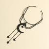 Ingemark Goth Black Moon Star Pendant Open Cuff Bangles for Women Vintage Tassel Pendant Arm Bracelet Jewelry Accessories Gift