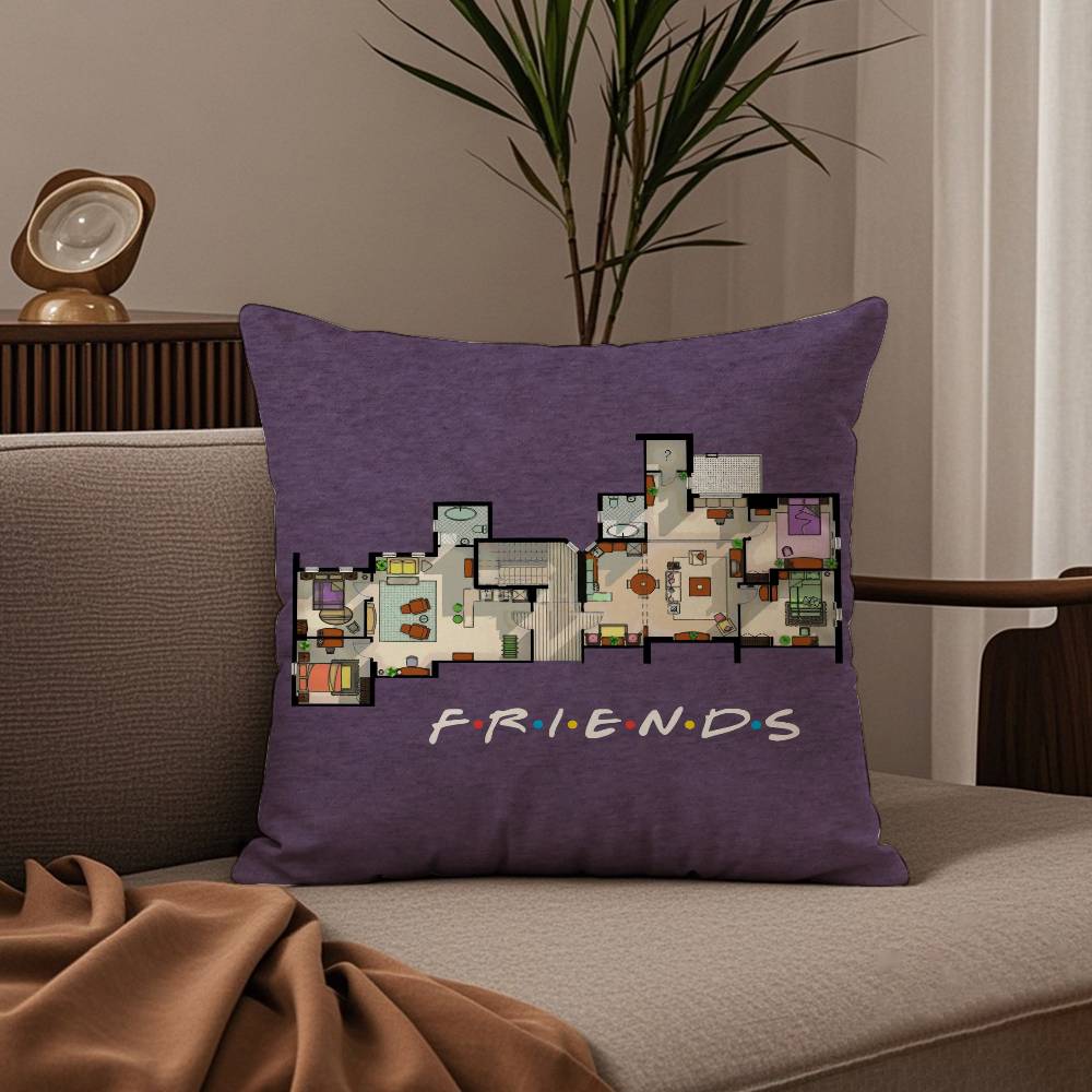 Klassischer Kissenbezug zur TV-Serie „Friends“ – hochwertiger Druck – ideal für Wohnzimmer, Sofa oder Schlafzimmer.