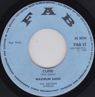 7inch Record MAXIMUM BAND - Cupid FAB51 Fab 1969 UK Reggae, Ska & Dub Used