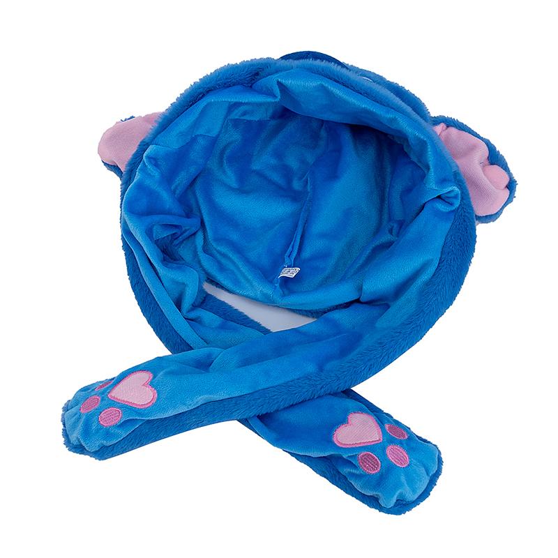 Neuer Stil Niedliche Stitch Ohren-Bewegungs-Plüschhut Damen Mädchen Lustige Kappe Kaninchenohren Winter Süßer Plüschhut Geschenke