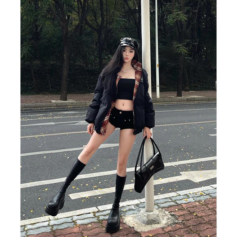Women'S Autumn Winter High Tube Elastic Slim Fit Knight Thi Bot Long Boots Early Autumn Bla Fashion