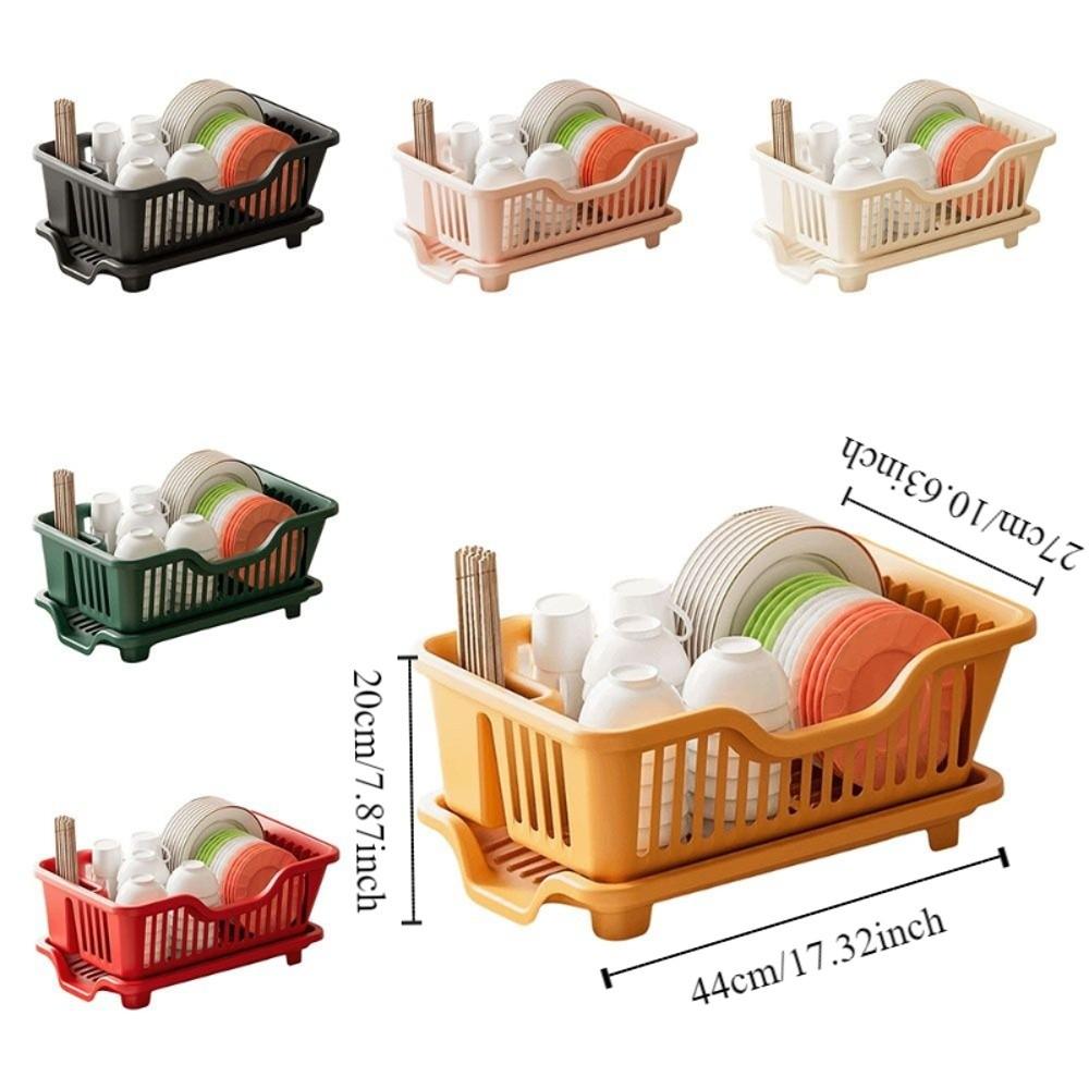 Plastic Utensils Drainer Rack Square Storage Basket Drain Bowl Rack Dish Drying Rack  Chopsticks