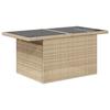 Ensemble de Canapés de Jardin de 11 Pièces avec Coussins Beige Poly Rattan, Canapé de Jardin 2 Places avec Rangement 3357093