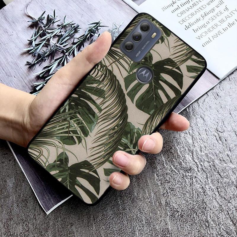 Tropical Leaf Palm Leaves Phone Case For Moto G84 G23 G24 G31 G32 G41 G51 G52 G53 G54 G71 G82 G42 G62 G200 G Play G Stylus
