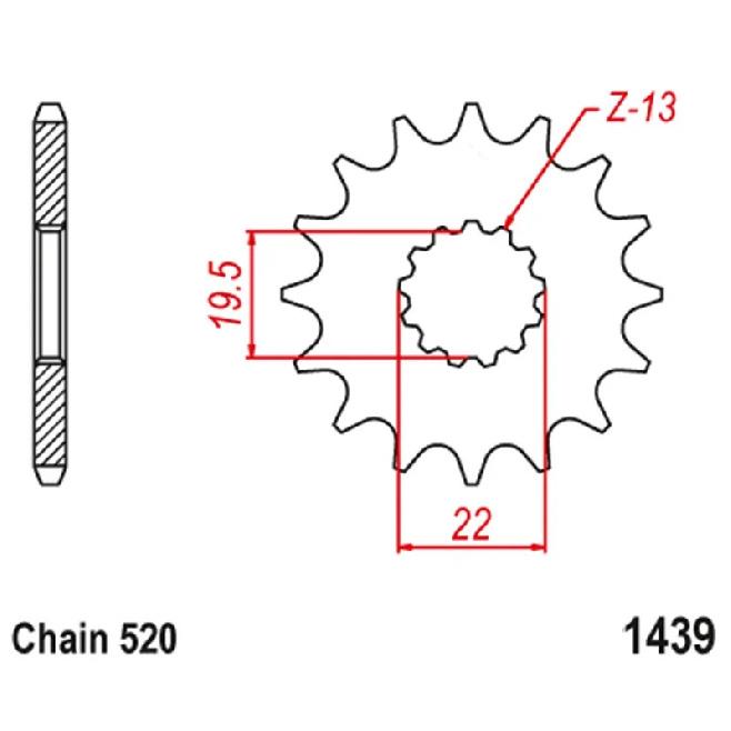 520 Motorcycle Front Sprocket For Suzuki GSF250 Bandit 250 1991-1993 GSX250 Katana Acrosse 90-94 GSXR250 87-89