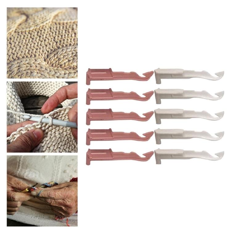 Handheld Circular Knitting Machine With Adjustable Hook Systems Makes Scarves Hat for All Skill Level