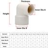 1PC I.D 20~50mm PVC Reducing 90 Degree Elbow Joints PVC Pipe Connector Garden Irrigation Water Aquarium Fish Tank DIY Fitting