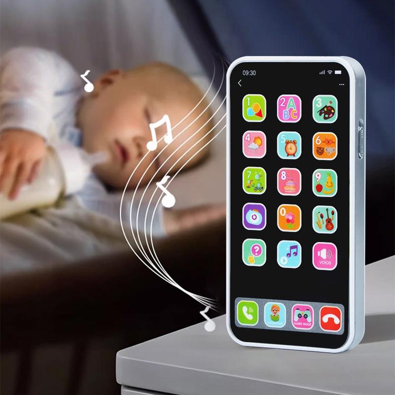 Nové dětské vzdělávací hračky Mobilní telefon Simulace Hudební dotykový displej Telefon Dítě Angličtina Hračky pro raný věk Hlasové hračky