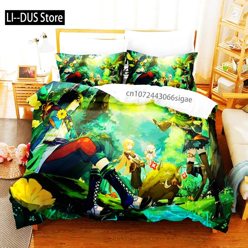 Capa de Edredom Kawaii Genshin Impact Tighnari Para Quarto de Meninos Tamanho Solteiro Twin Full Queen King 2025 Capa de Colcha Fronha