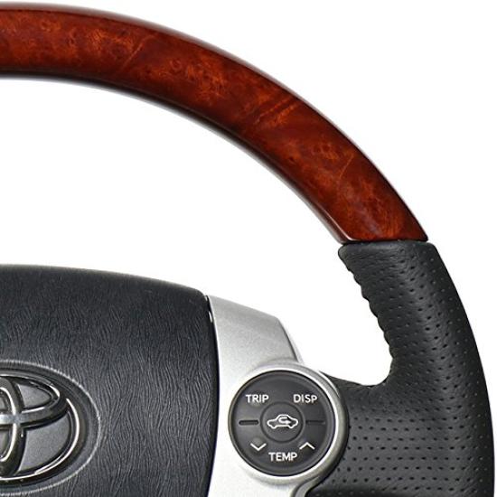 REAL Steering Wheel Series Series Series Prius Brown Wood [10th Aqua/30th Prius/40th Alpha] [Standard Grip] 30-1-BRW