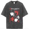 Washed Tee Anime DEATH NOTE Yagami Light MisaMisa T-shirt Men Women Washed Cotton Tshirts Harajuku Male Vintage Trendy T 4300