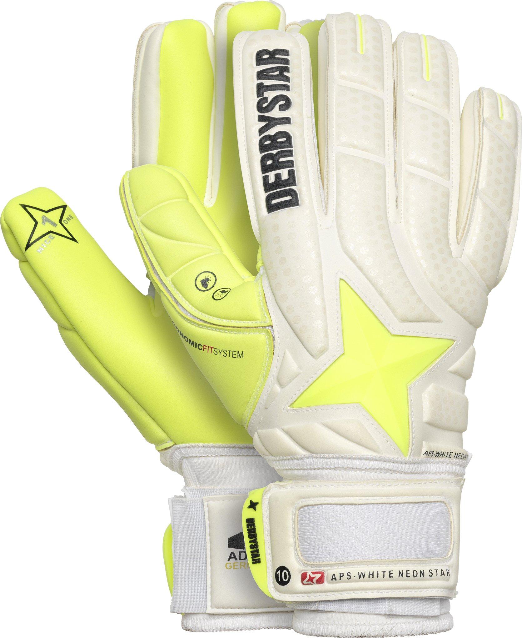 

DERBYSTAR Soccer Keeper Gloves APS WHITE NEON STAR GK Gloves (8) белый