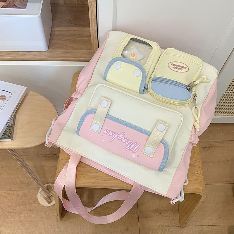 

Корейская версия оригинального школьного рюкзака большой вместимости, нишевый дизайн, повседневный, универсальный, модный, для учебы, для поездок на работу, рюкзак для репетиторства .