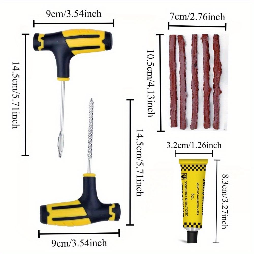 Professional Tire Repair Tool Set with High Strength Glue Comprehensive Kit for Quick Tire Damage Repair