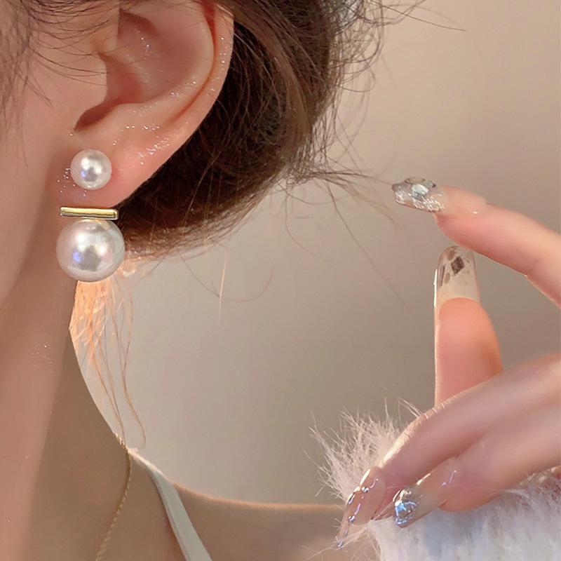 High-End S925 Silver Pearl Drop Earrings for Women - Niche Design, Luxurious Studs
