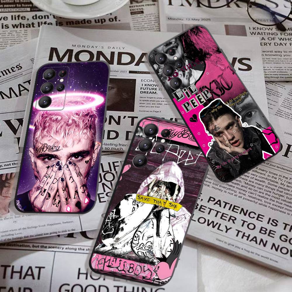 Classic Emo Rapper L-Lil P-Peep Phone Case For Samsung S 24 Fe 25 Ultra Plus 20 Lite 21 30 22 23 24 22 Ultra 5G Fundas