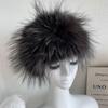 Echter Fuchsfellschal Handgestrickter Pelz-Nackenschal Winter Elastisches Stirnband Pelzschal Plüsch Warm Dicke Nackenwärmer