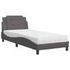 VidaXL Bed with Mattress, Upholstered Bed with Headboard Cushion, Single Bed, Adult Bed, Bedroom Furniture 3208841