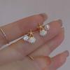 New Cute Personality Starfish Shells Pearls Zircon Stud Earrings for Women Summer Beach Korea Exquisite Jewelry Accessories Gift