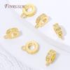 18K Gold Plated Pendant Bail Connectors For Jewelry,Brass Bail Beads Spacer,DIY Necklace Making Accessories,Tube Bail Beads