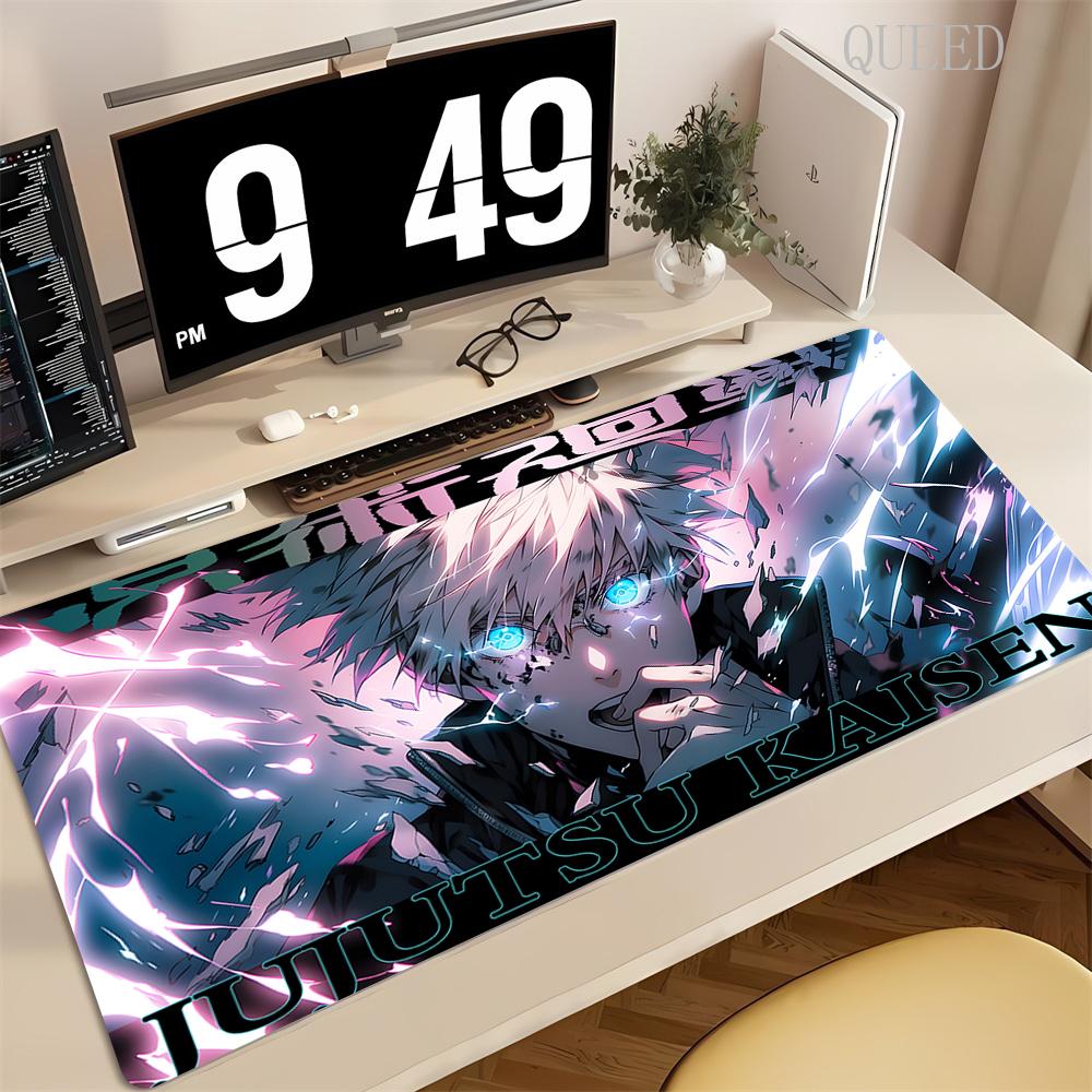 Tappetino per Mouse Grande 90x40CM Nero Anime Jujutsu Kaisen Ryomen Sukuna Tappetini Mouse XXL Accessori Gaming per PC Computer Tappetino da Scrivania Antiscivolo