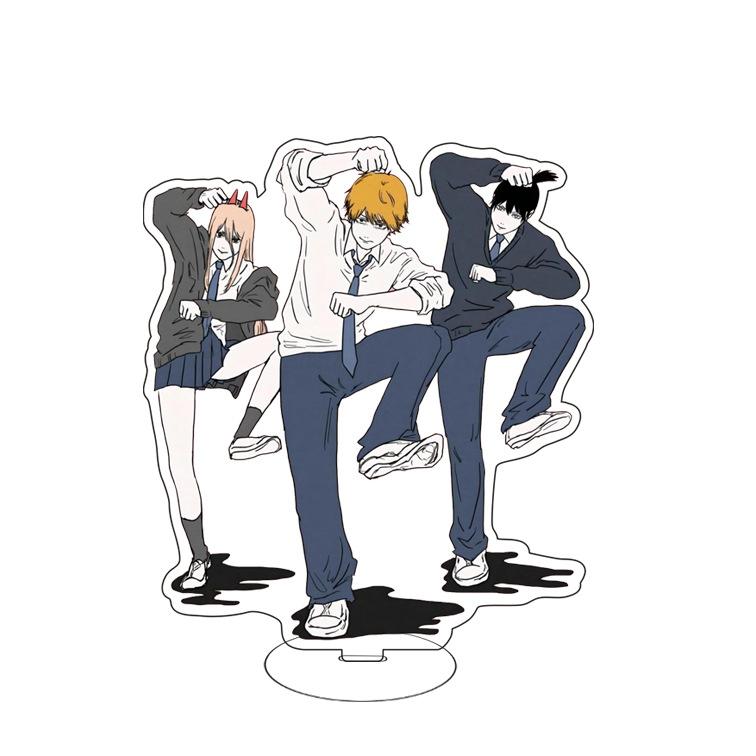 

15см Аниме Человек-бензопила Акриловая подставка Фигурка Игрушка Макима Хаякава Аки Фигурки Настольное Украшение для Дома 15cm