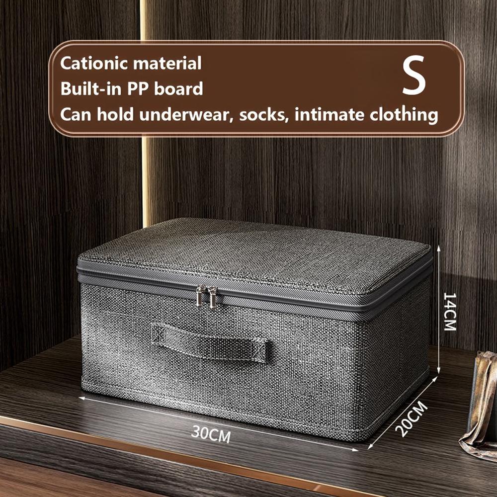 

Large Capacity Storage box With Lid for Clothes Quilts Toys Blankets, Foldable Underwear Organizer Box Wardrobe Organizer Storag