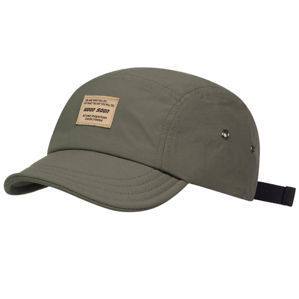 Unisex Solid Color Leather Label Baseball Caps Quick Drying Hat Spring Autumn Outdoor Adjustable Casual Hats Dad Hat Sunscreen H