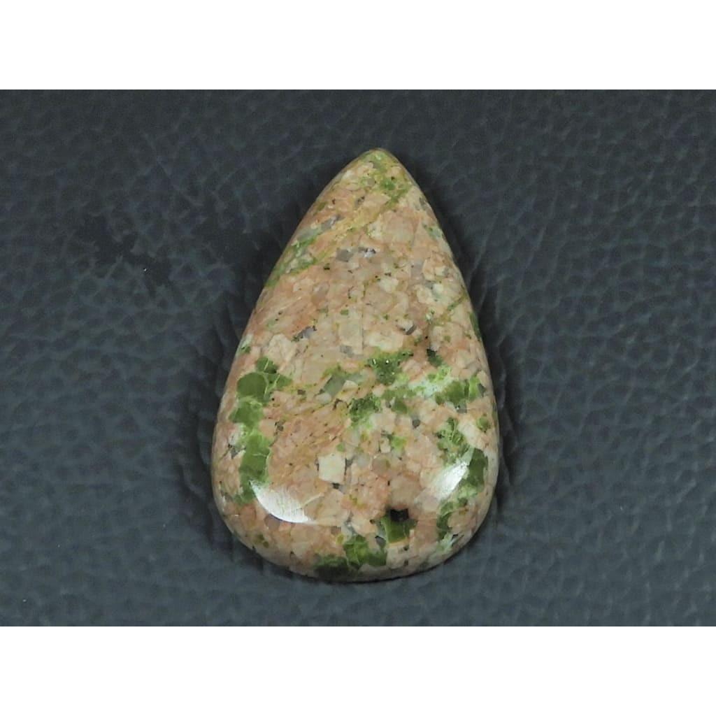 22X38X06MM Natural Unakite Jasper Pear Shape Cabochon Loose Gemstone 44Cts. G-437