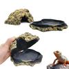 Lizard House Terrarium Resin Fake Rock Bearded Dragon Cave Landscape Basking Area Aquarium Decor Reptile Hiding Caves