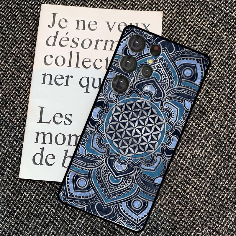 Flower Of Life In Lotus Pastel Case For Samsung Galaxy S25 S24 Ultra S20 S21 S22 S23 Ultra S9 S10 Plus S25 FE Back Cover